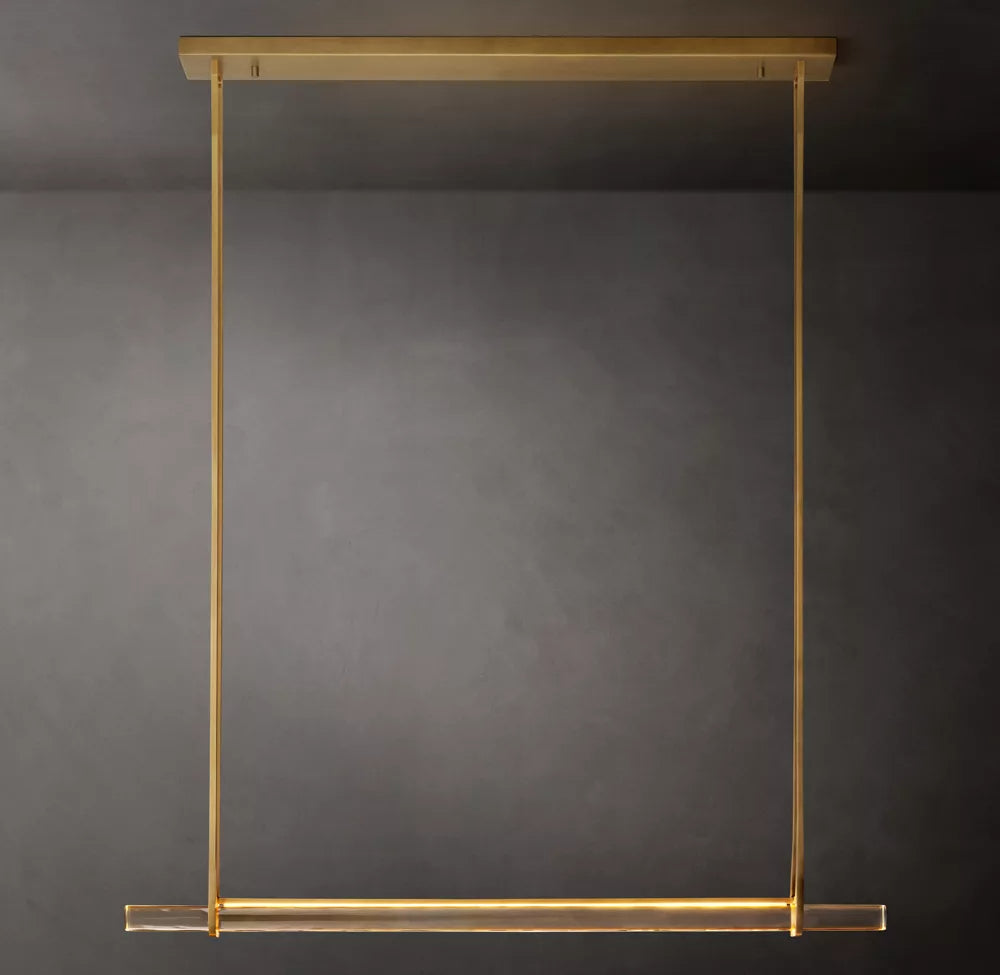 Audubon Modern Crystal Single Bar Linear Chandelier