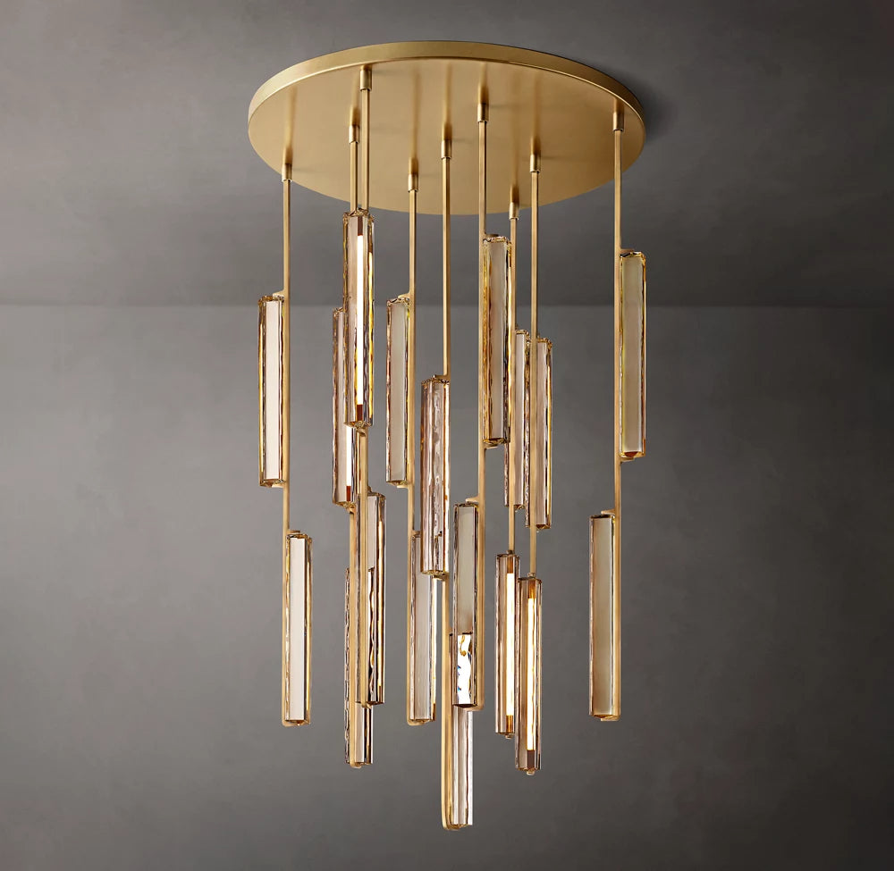 Audubon Modern Crystal Round Chandelier 40"