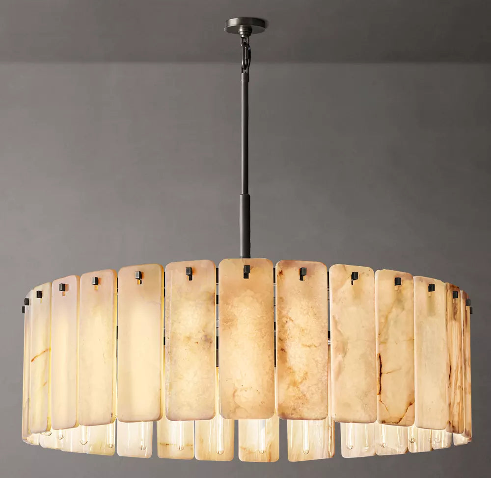 Calamette Modern Onyx Round Chandelier 48"