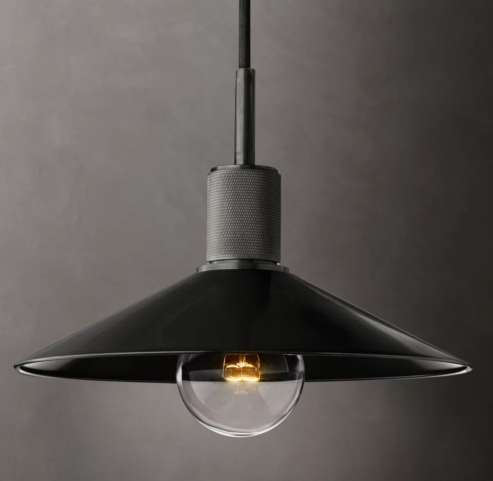 Machinist Modern Metal Slope Shade Pendant
