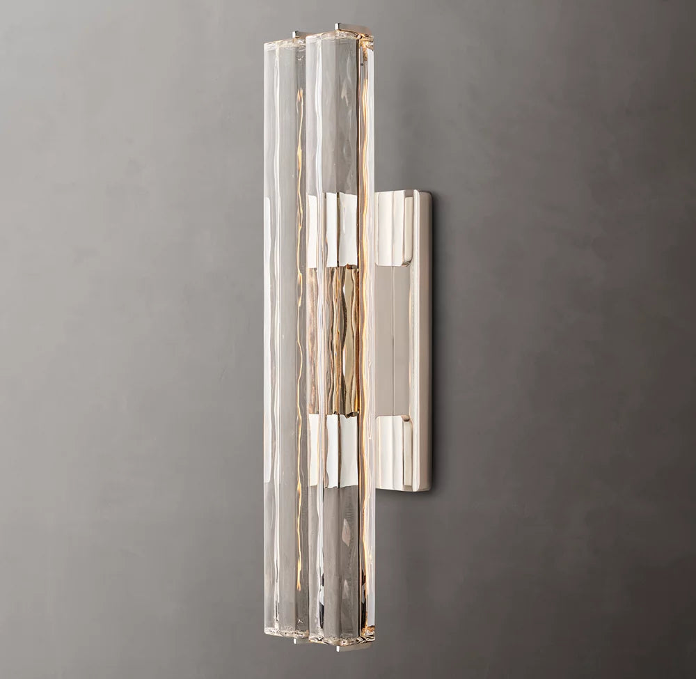 Audubon Modern Crystal Double Sconce 15"