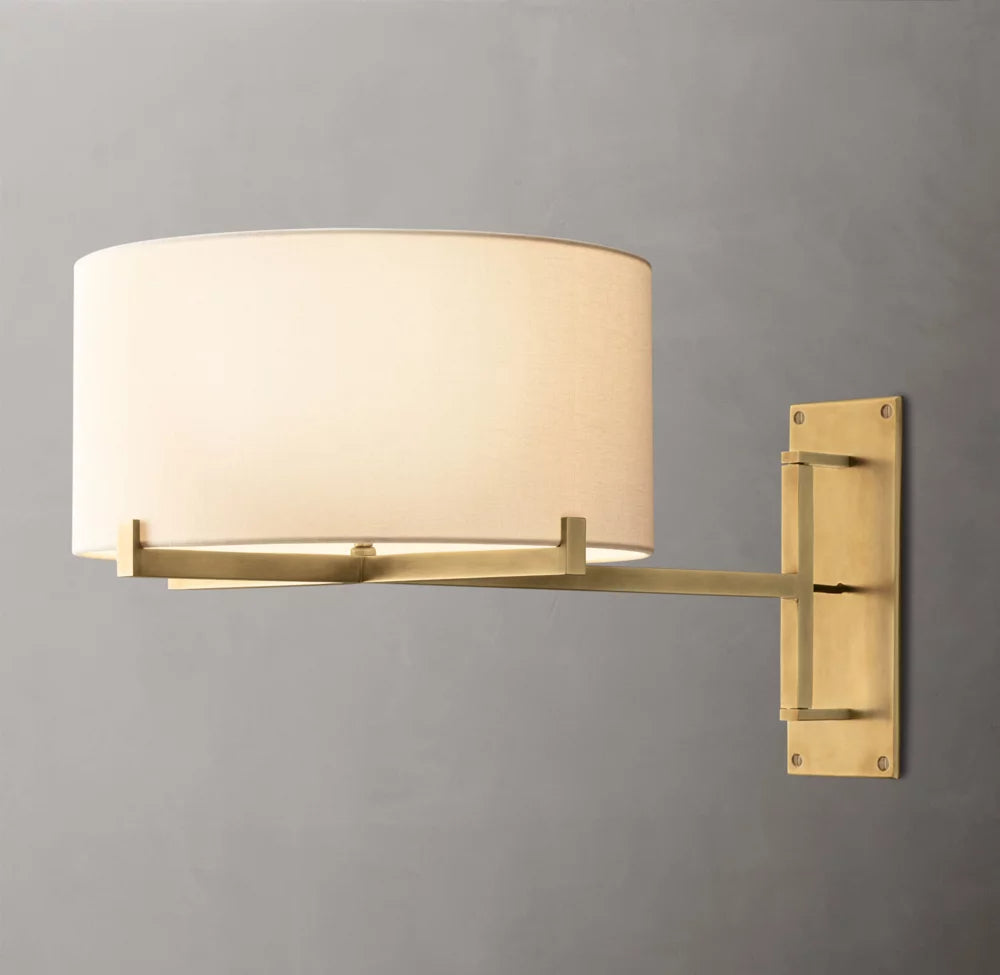 Pauillac Modern Drum Shade Swing-Arm Sconce