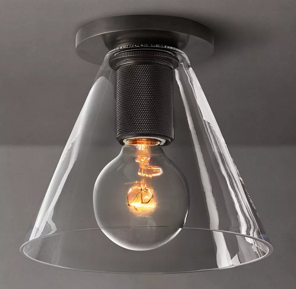 Machinist Funnel Shade Flushmount