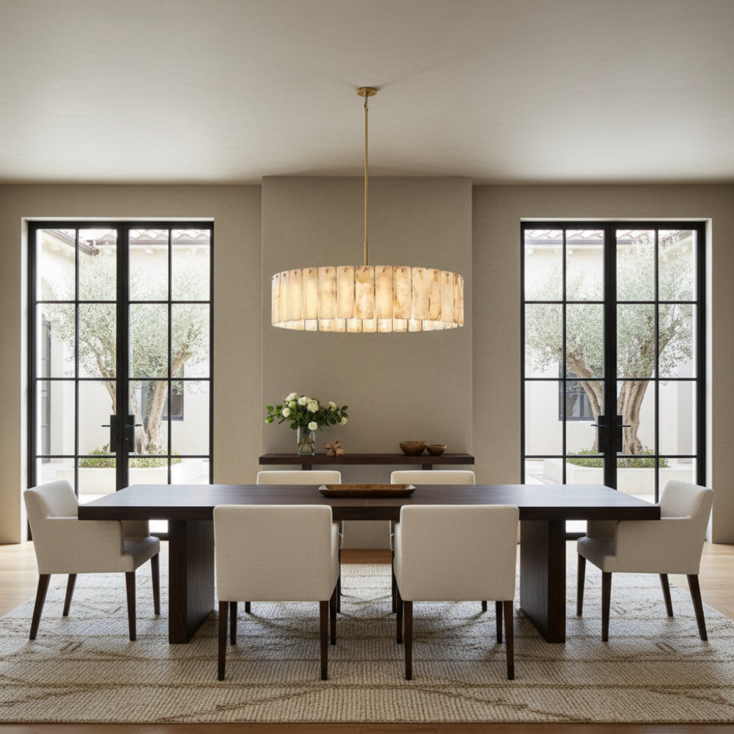 Calamette Modern Onyx Round Chandelier 60"
