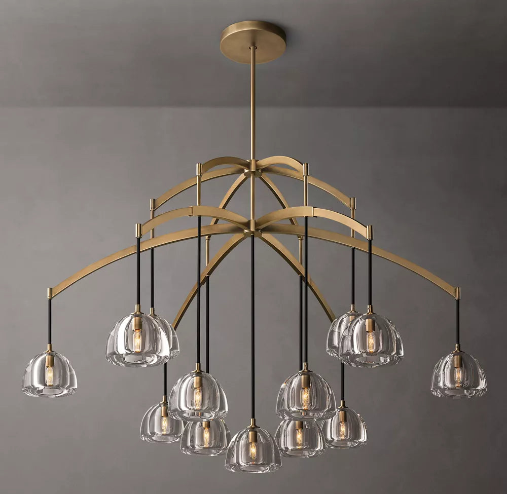 Hemispheres Modern Round Chandelier 60”