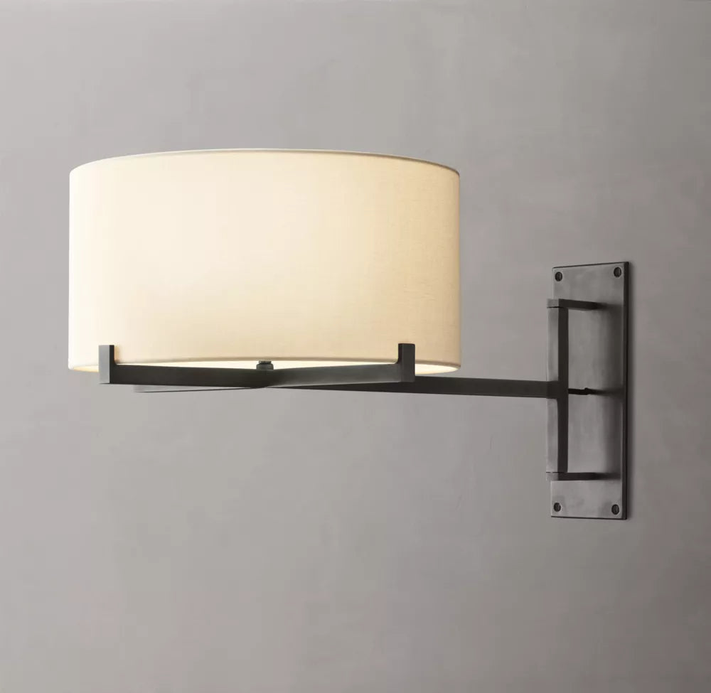 Pauillac Modern Drum Shade Swing-Arm Sconce