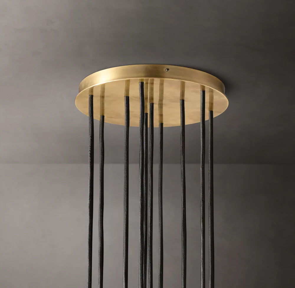 Boule De Modern Clear Round Cluster Chandelier 14"