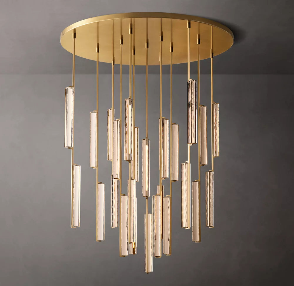 Audubon Modern Crystal Round Chandelier 56"