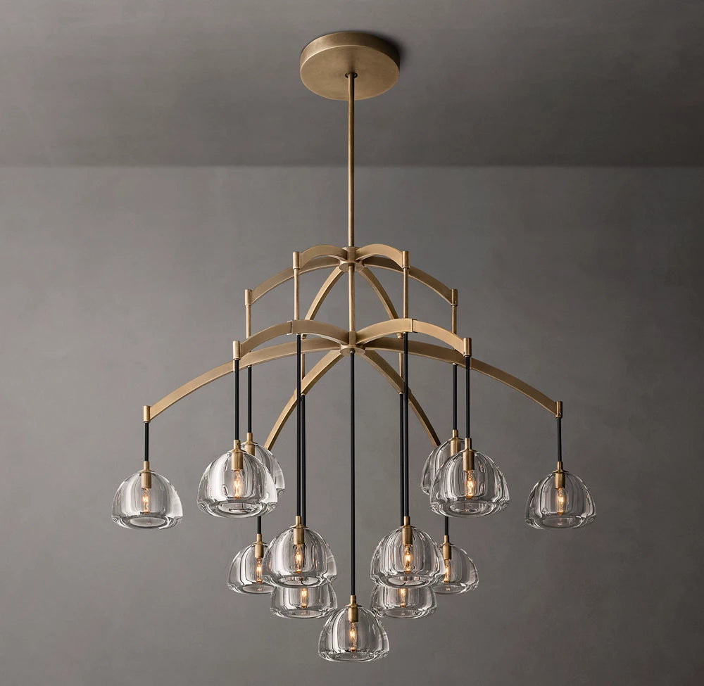 Hemispheres Modern Round Chandelier 48”