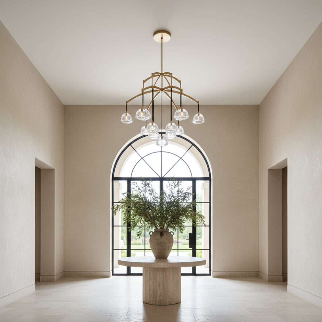 Hemispheres Modern Round Chandelier 48”