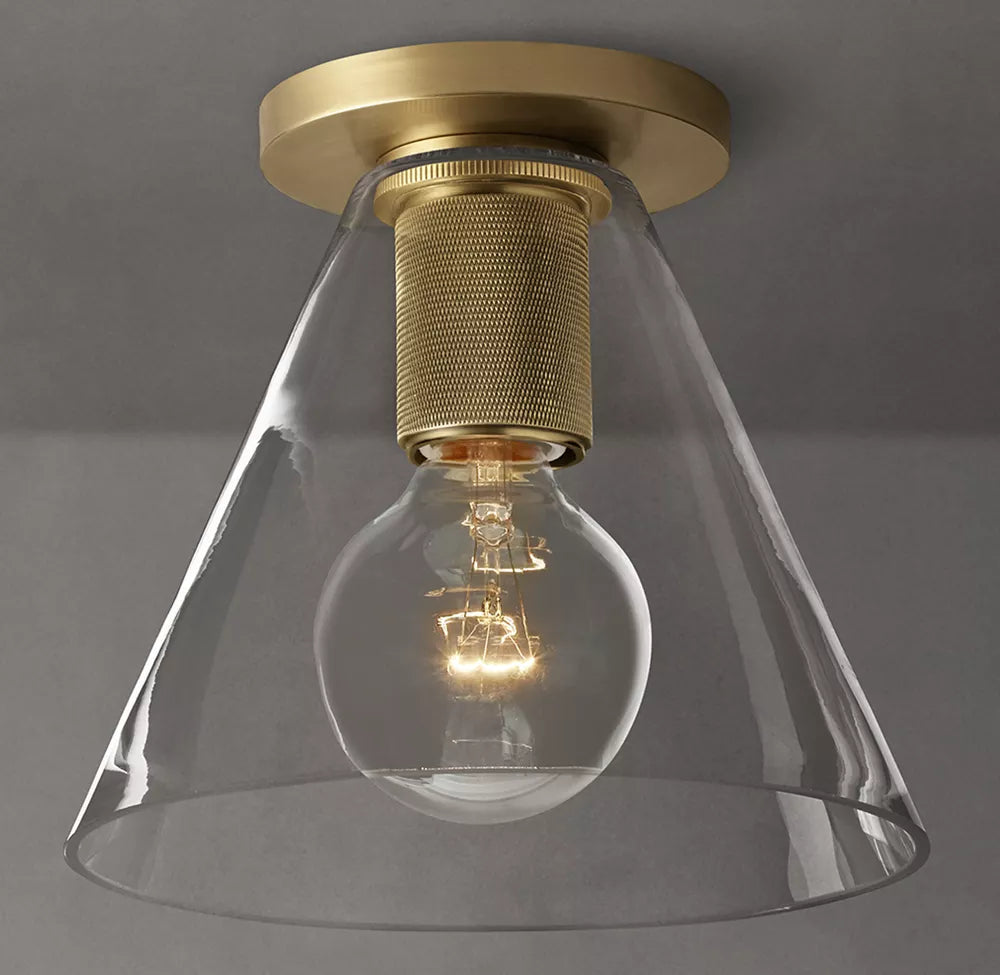 Machinist Funnel Shade Flushmount