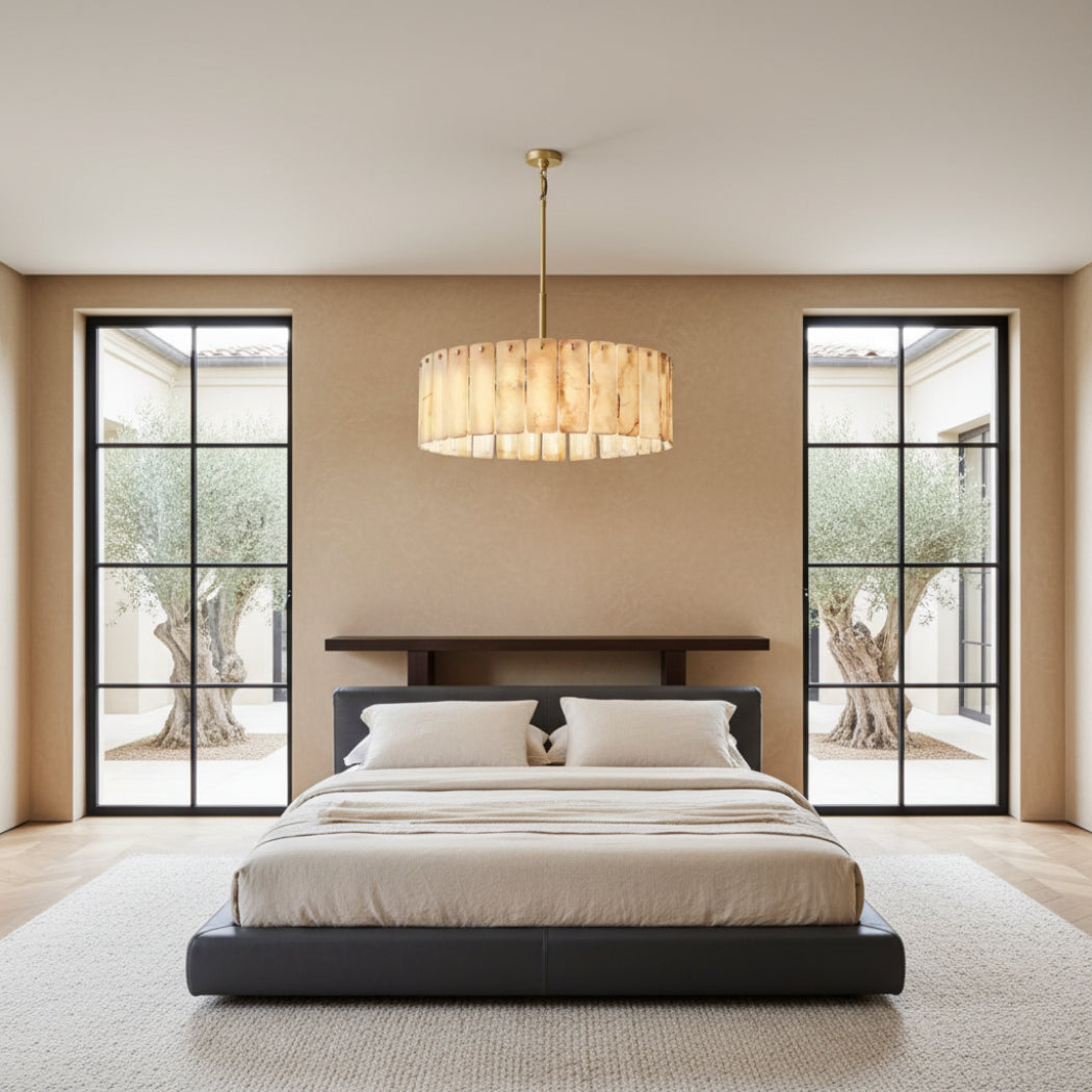 Calamette Modern Onyx Round Chandelier 48"