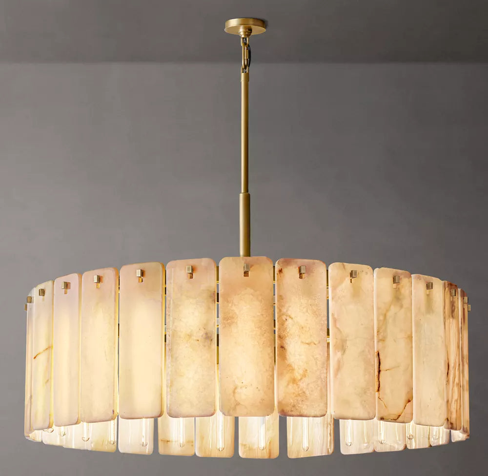 Calamette Modern Onyx Round Chandelier 48"