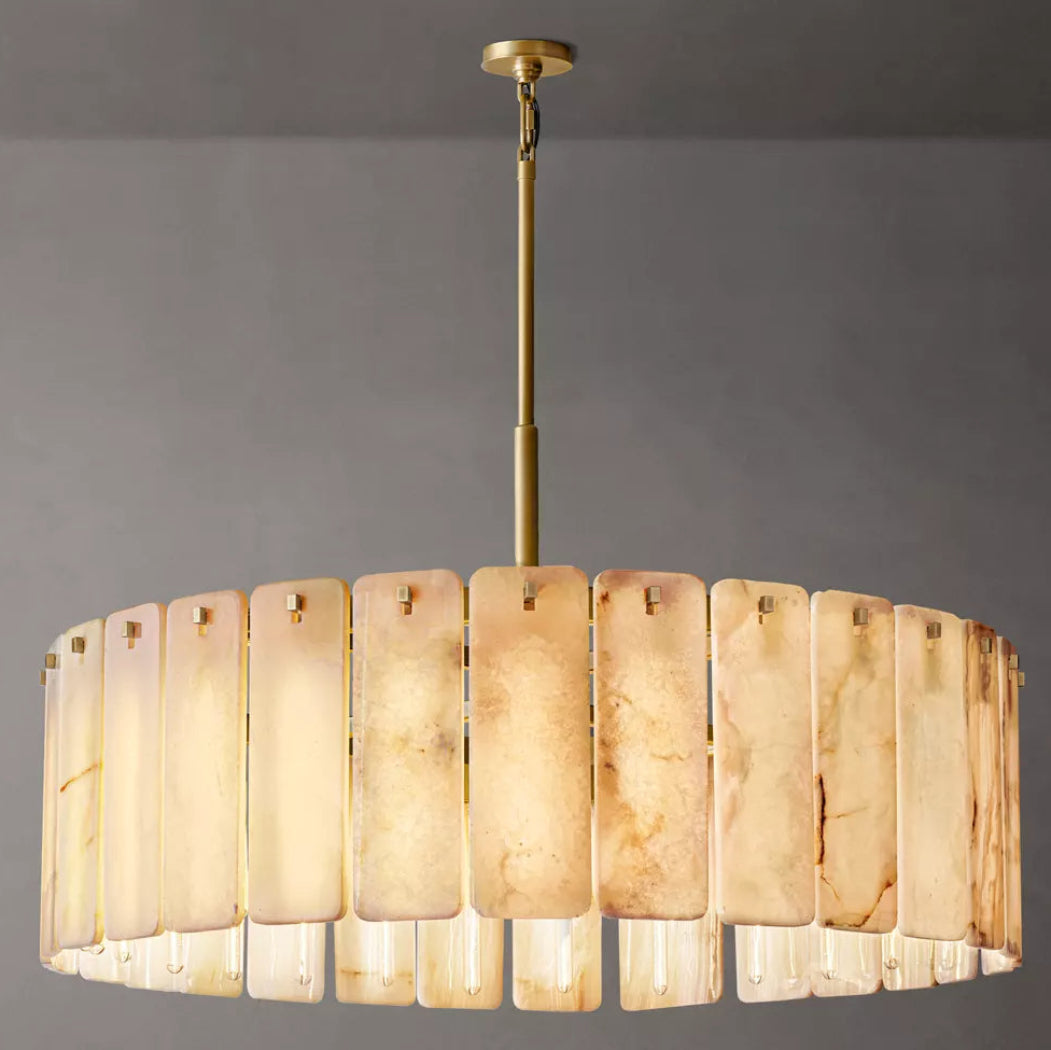 Calamette Modern Onyx Round Chandelier 48"