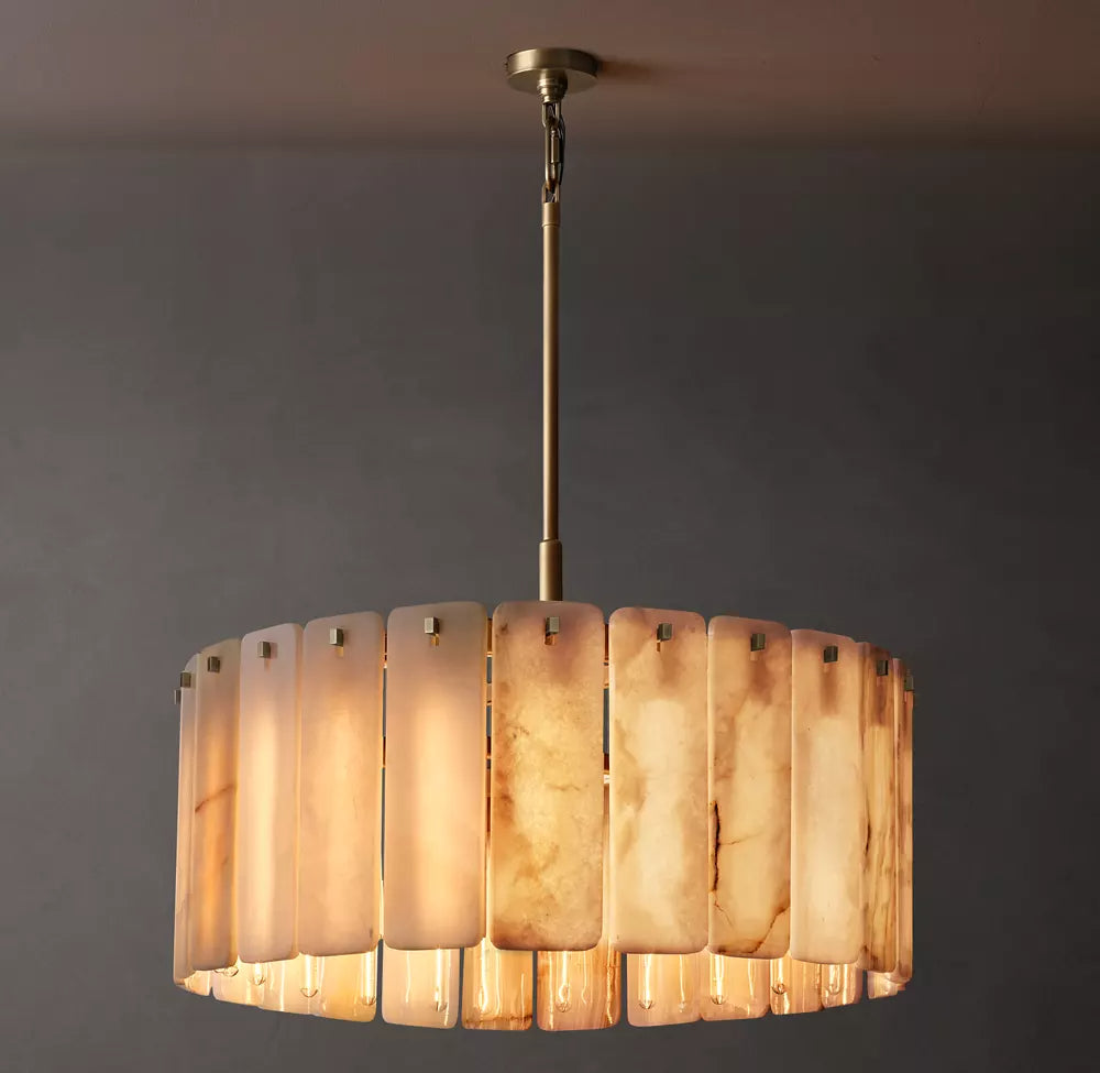 Calamette Modern Onyx Round Chandelier 36"