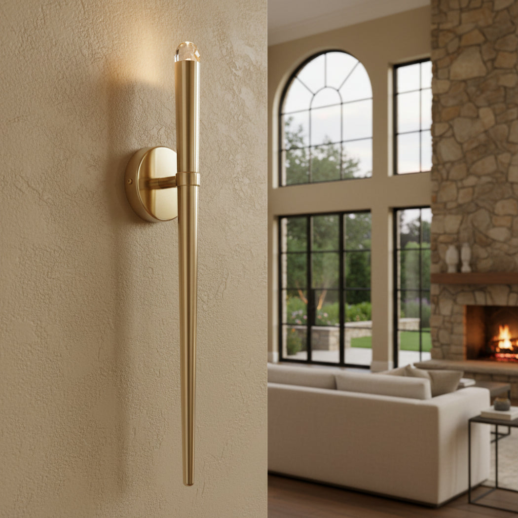 Aquitaines Modern Torch Sconce 24"H