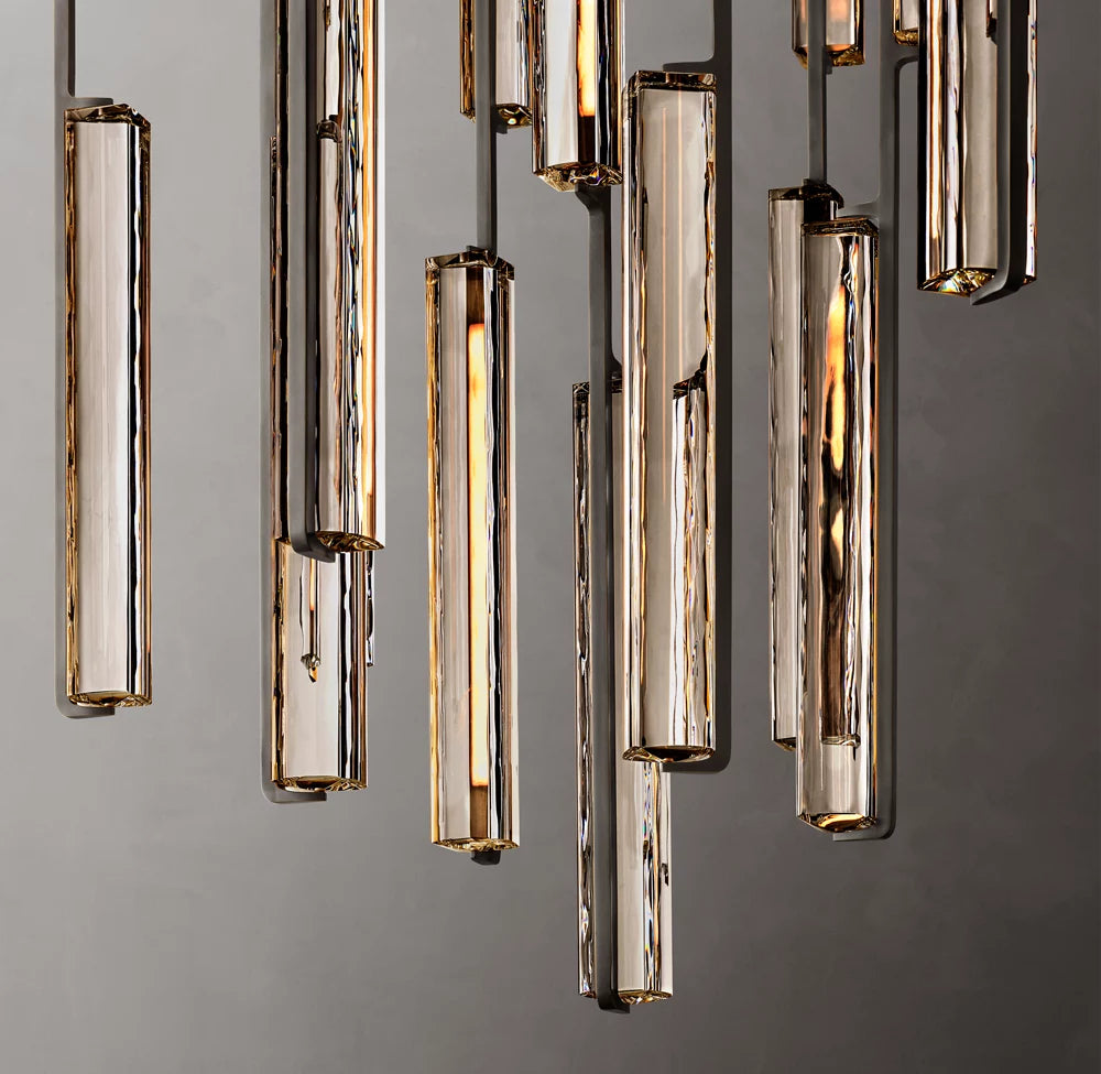 Audubon Modern Crystal Round Chandelier 56"