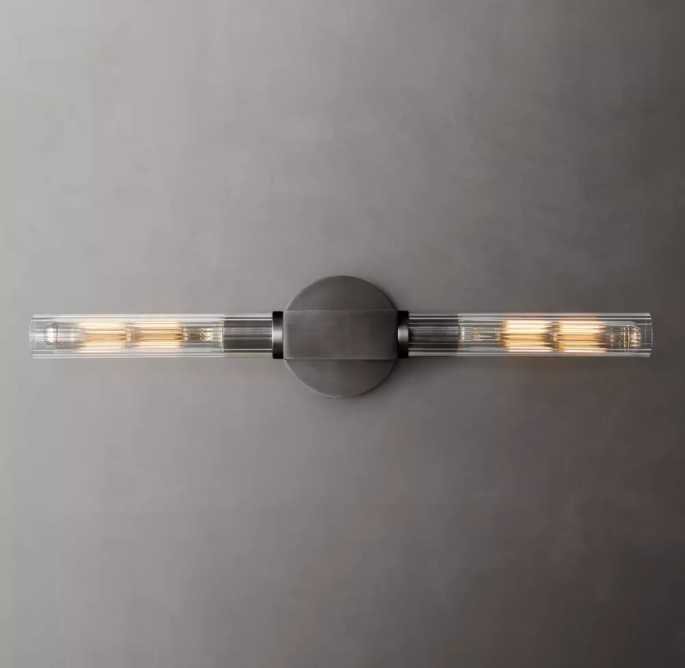 Cannele Modern Double Head Candlestick Wall Sconce, Wall Lamp