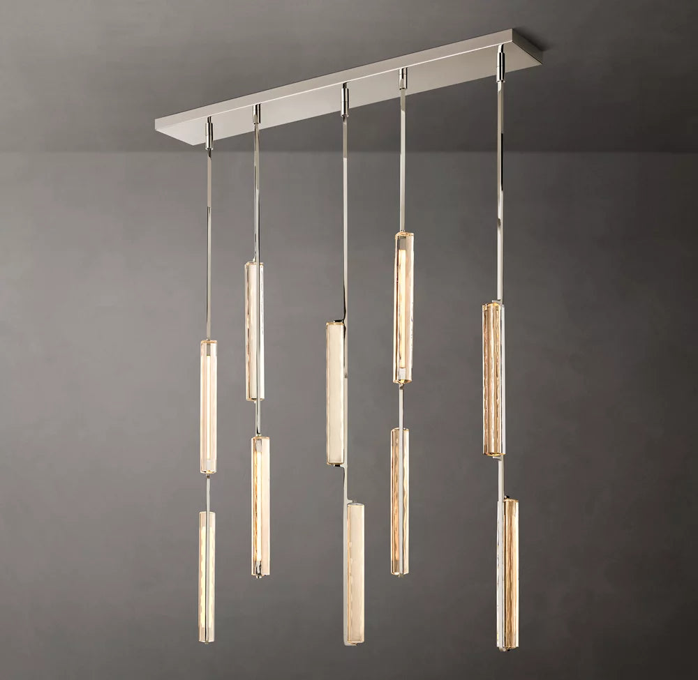 Audubon Modern Crystal Linear Chandelier