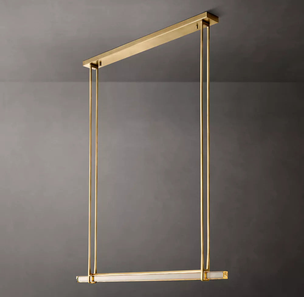 Audubon Modern Crystal Single Bar Linear Chandelier