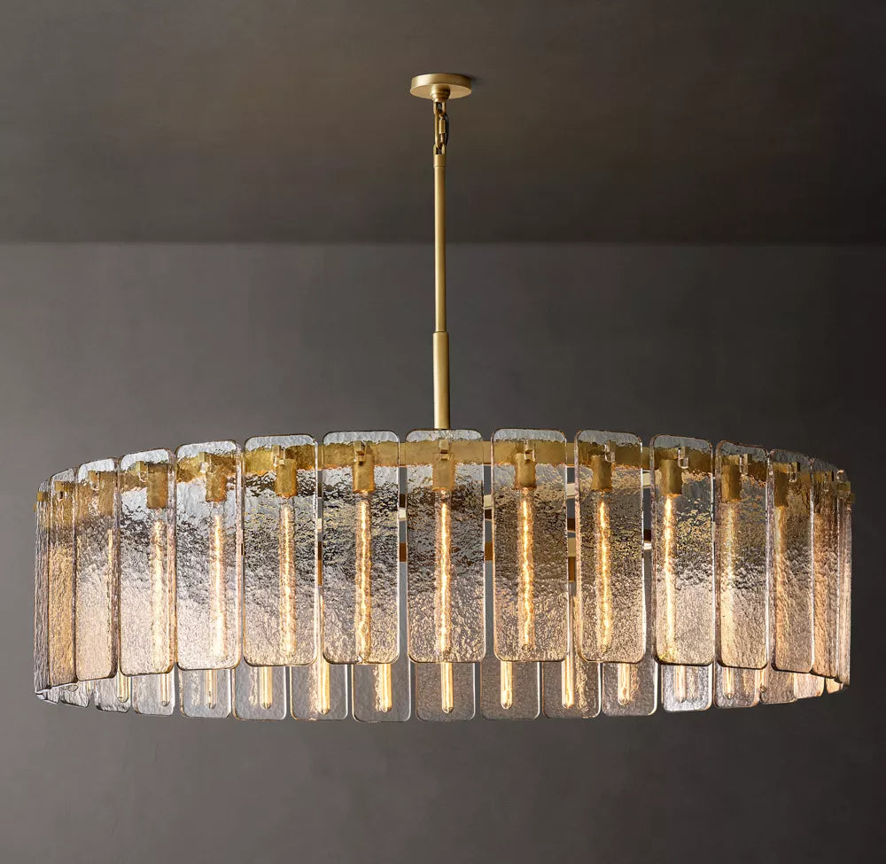 Calamette Modern Glass Round Chandelier 60"