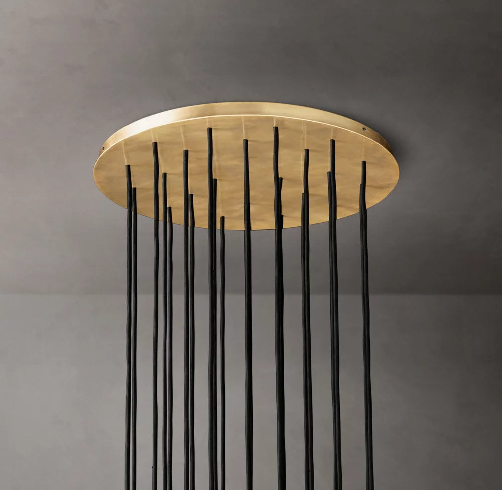 Boule De Modern Clear Round Cluster Chandelier 24"