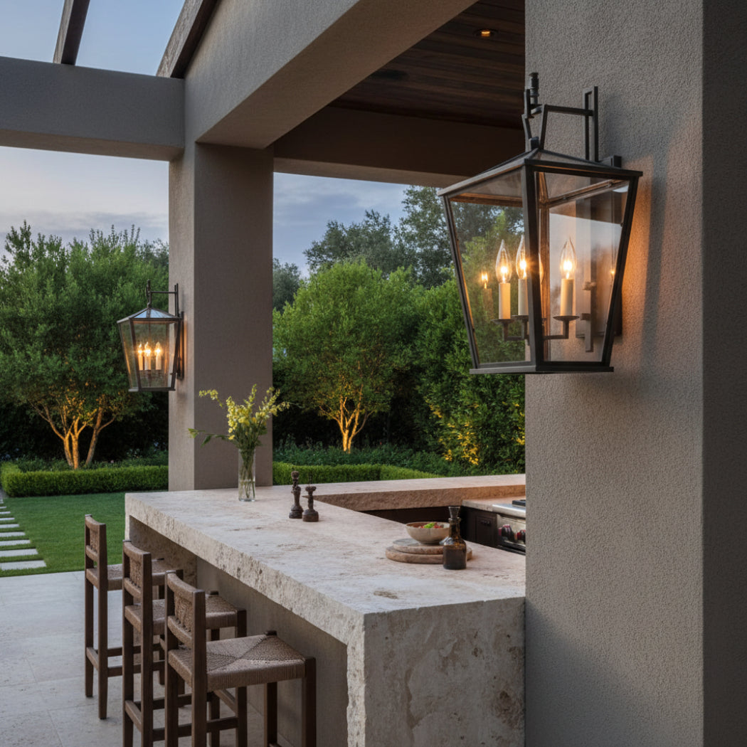 19th English Openwork Outdoor Sconce 22"