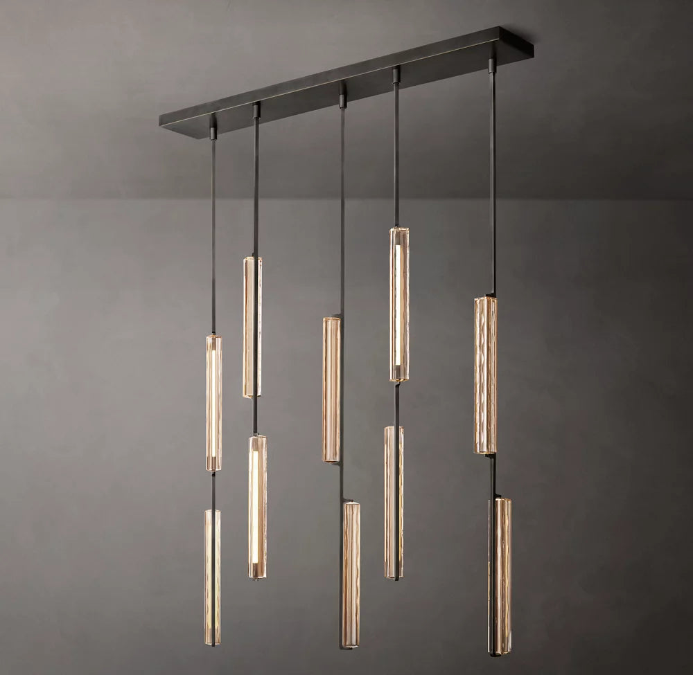 Audubon Modern Crystal Linear Chandelier