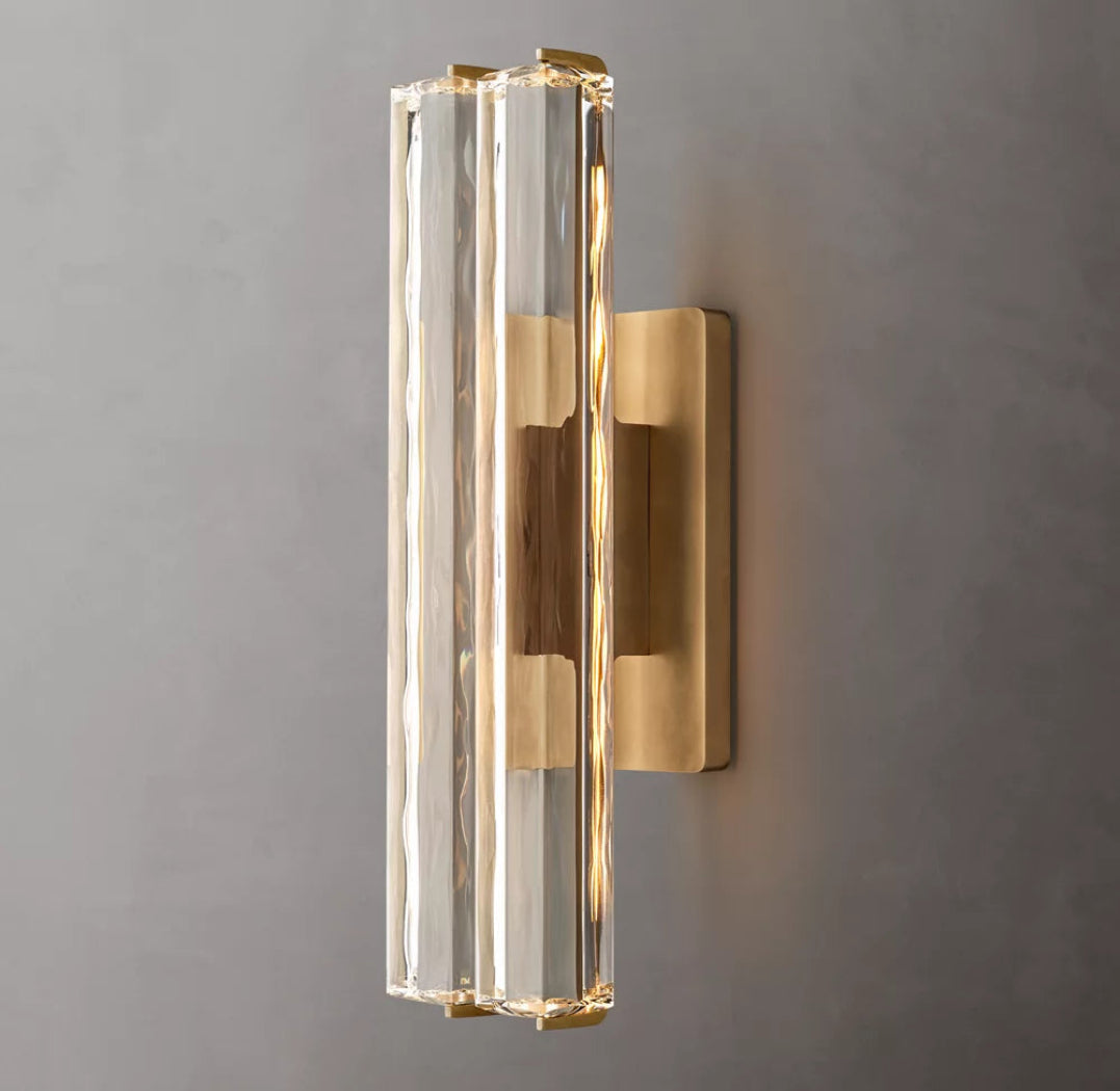 Audubon Modern Crystal Double Sconce 15/19/25"