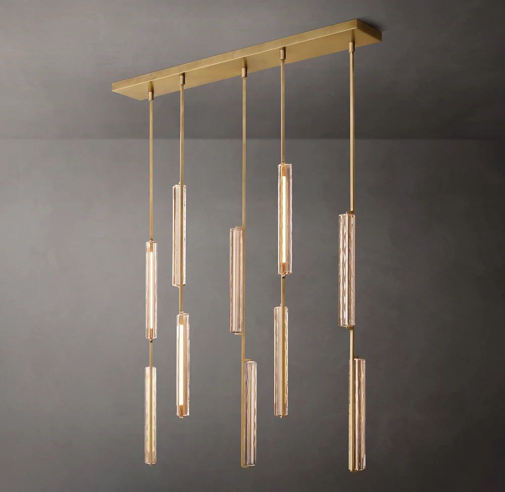 Audubon Modern Crystal Linear Chandelier