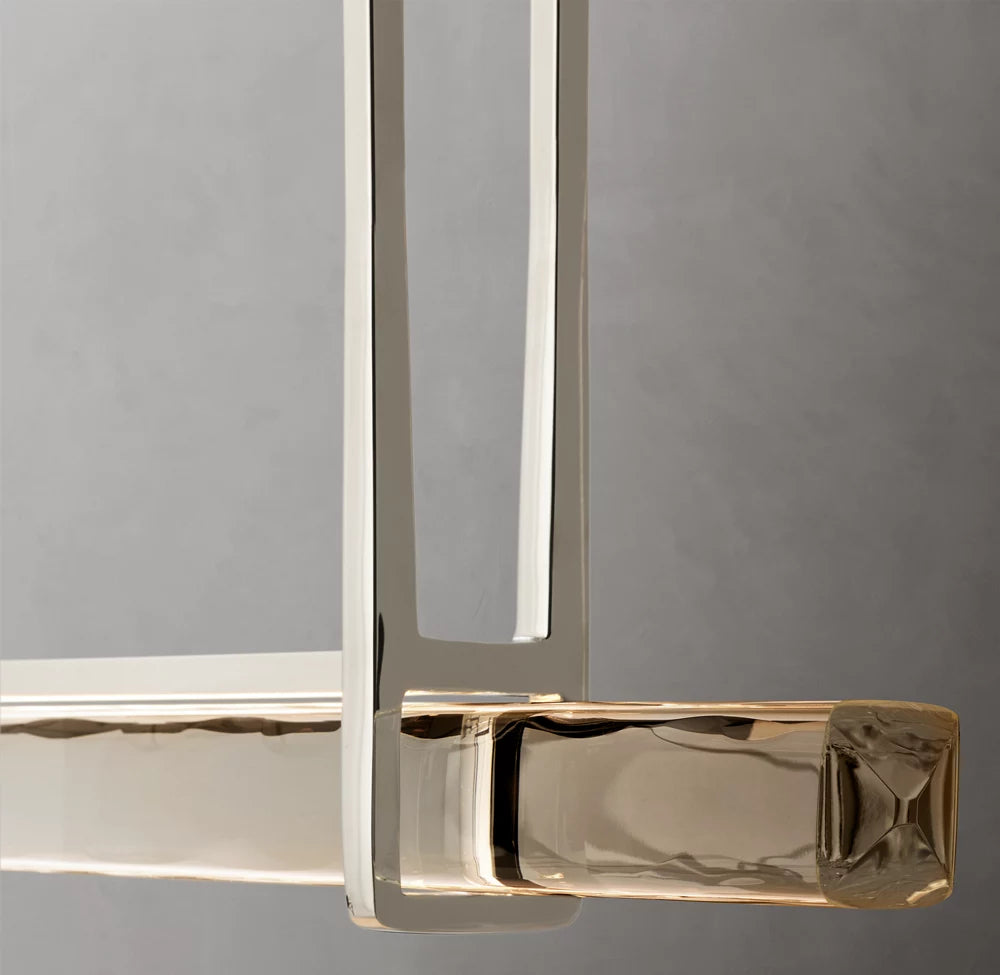 Audubon Modern Crystal Single Bar Linear Chandelier