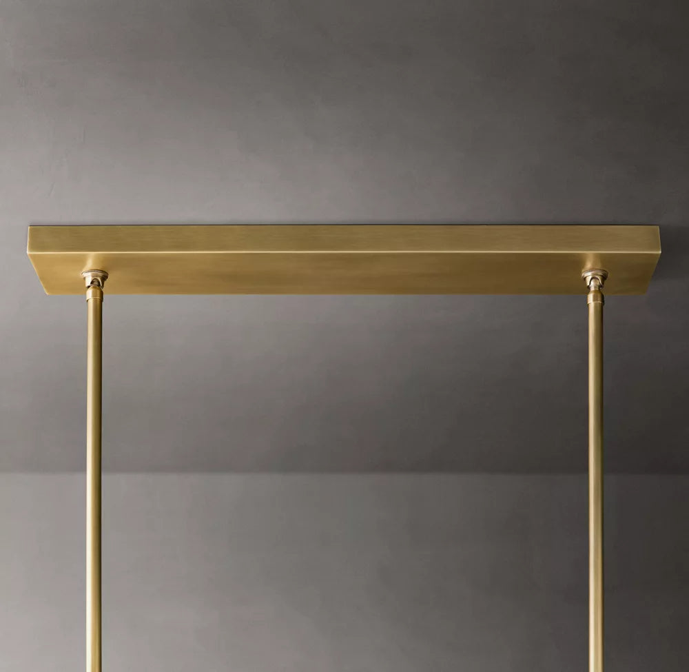 Boule De Modern Clear Double Linear Chandelier 60"