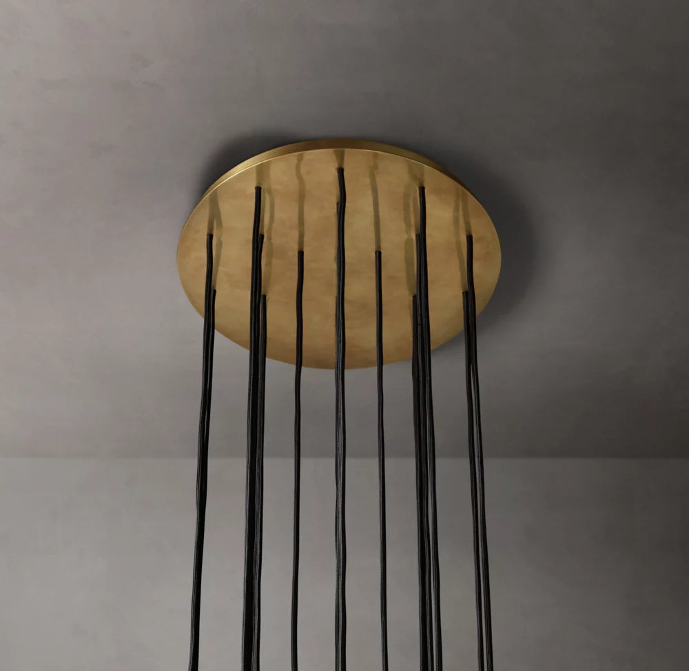 Boule De Modern Clear Round Cluster Chandelier 19"