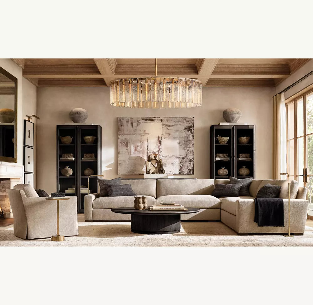 Calamette Modern Glass Round Chandelier 60"