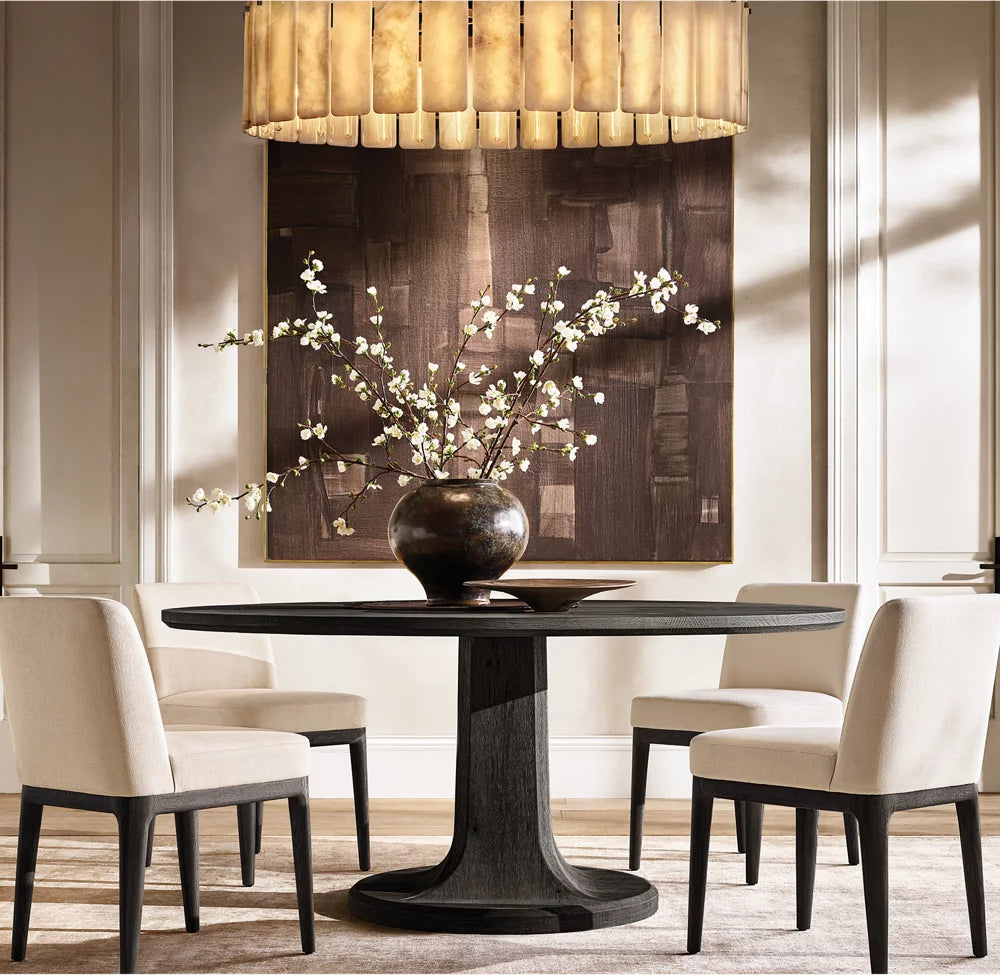 Calamette Modern Onyx Round Chandelier 60"