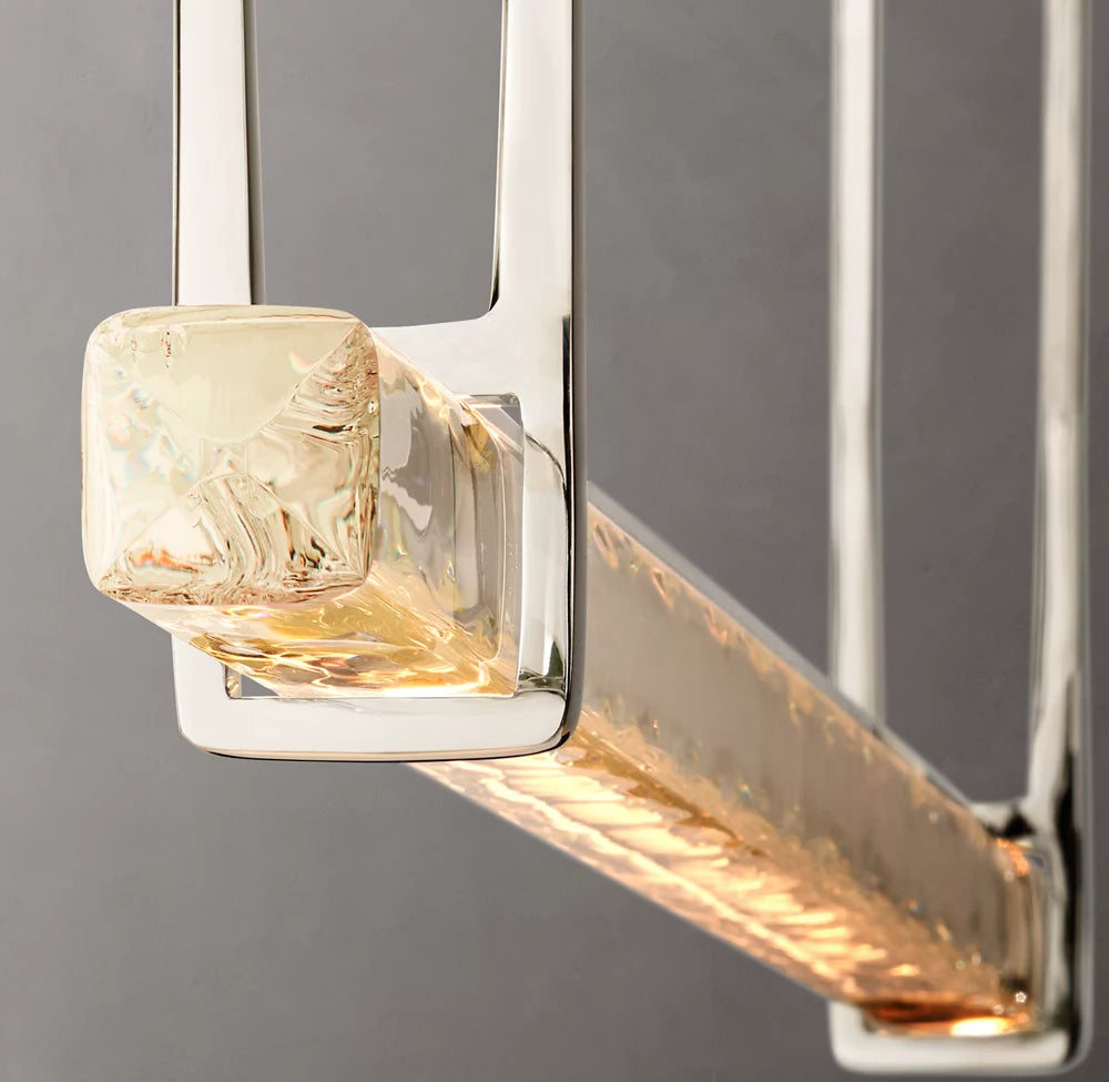 Audubon Modern Crystal Single Bar Linear Chandelier