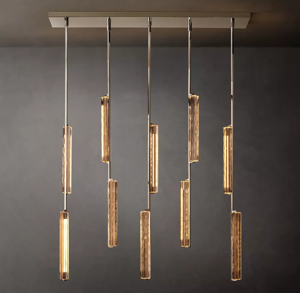 Audubon Modern Crystal Linear Chandelier