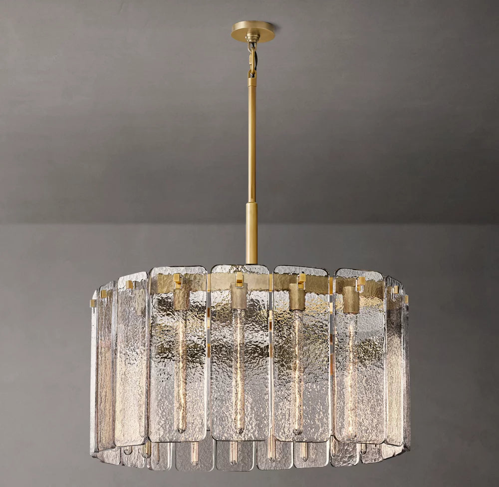 Calamette Modern Glass Round Chandelier 36"
