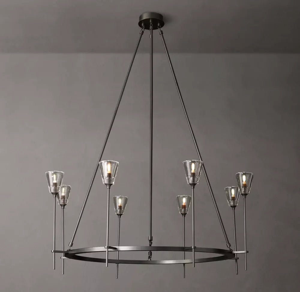 Torche De Verre Modern Round Chandelier 46"