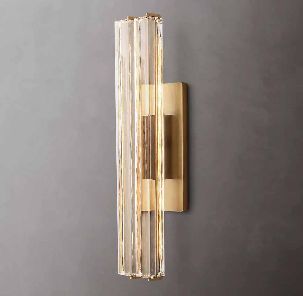 Audubon Modern Crystal Double Sconce 15"