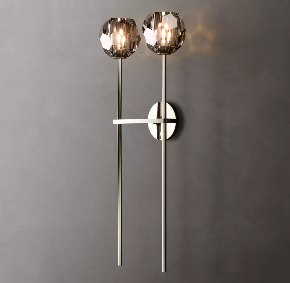 Boule De Modern Double Smoke Wall Sconce