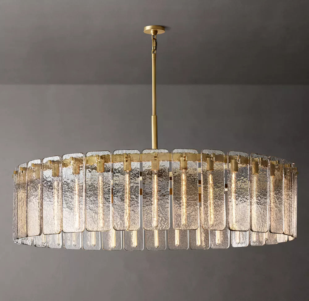 Calamette Modern Glass Round Chandelier 60"