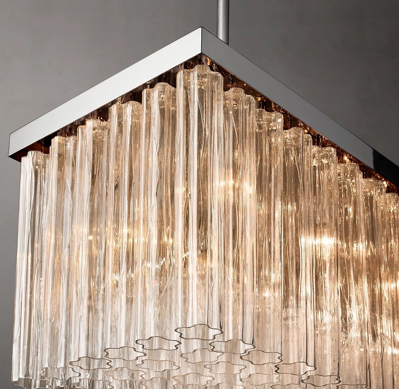 Caesar Glass Tube Linear Chandelier 72"