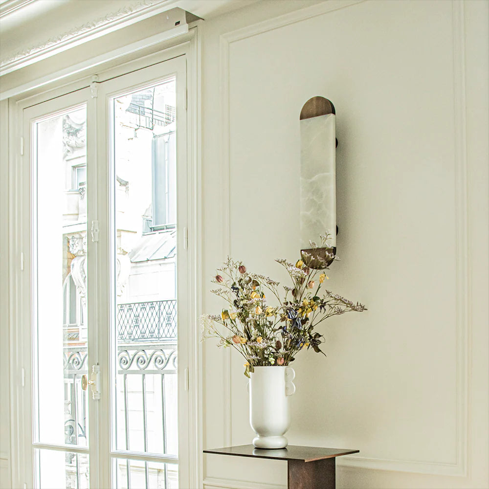 Modern Ghost Alabaster Wall Sconce