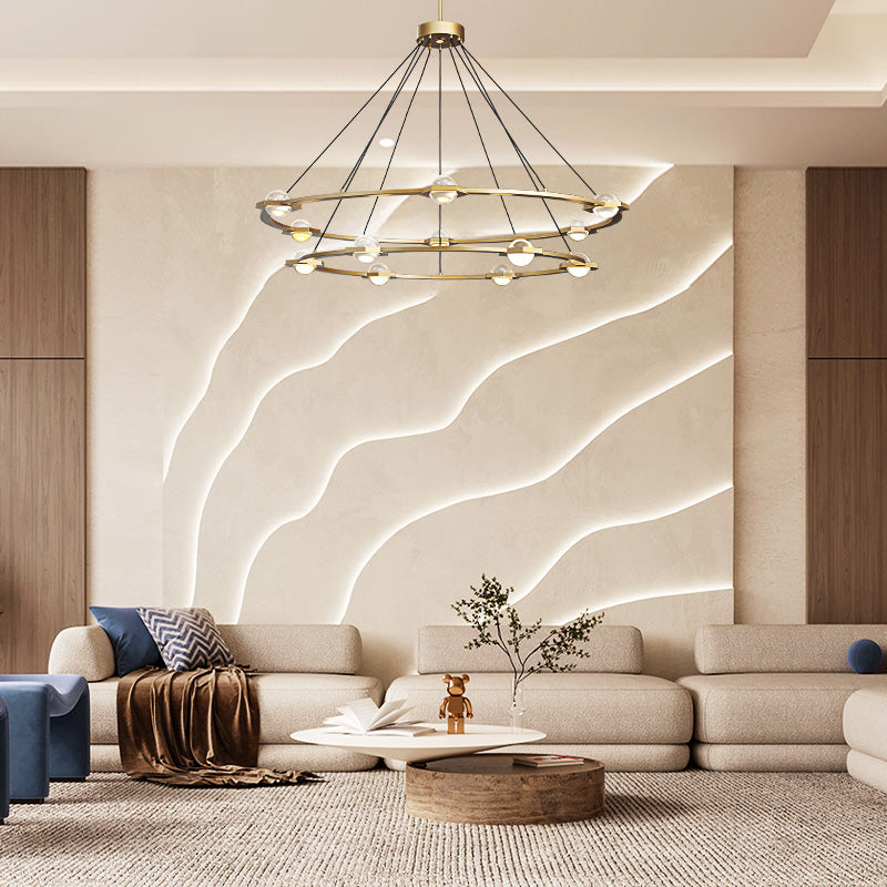 Eclatant Modern Two-Tier Round Chandelier 48"/60"