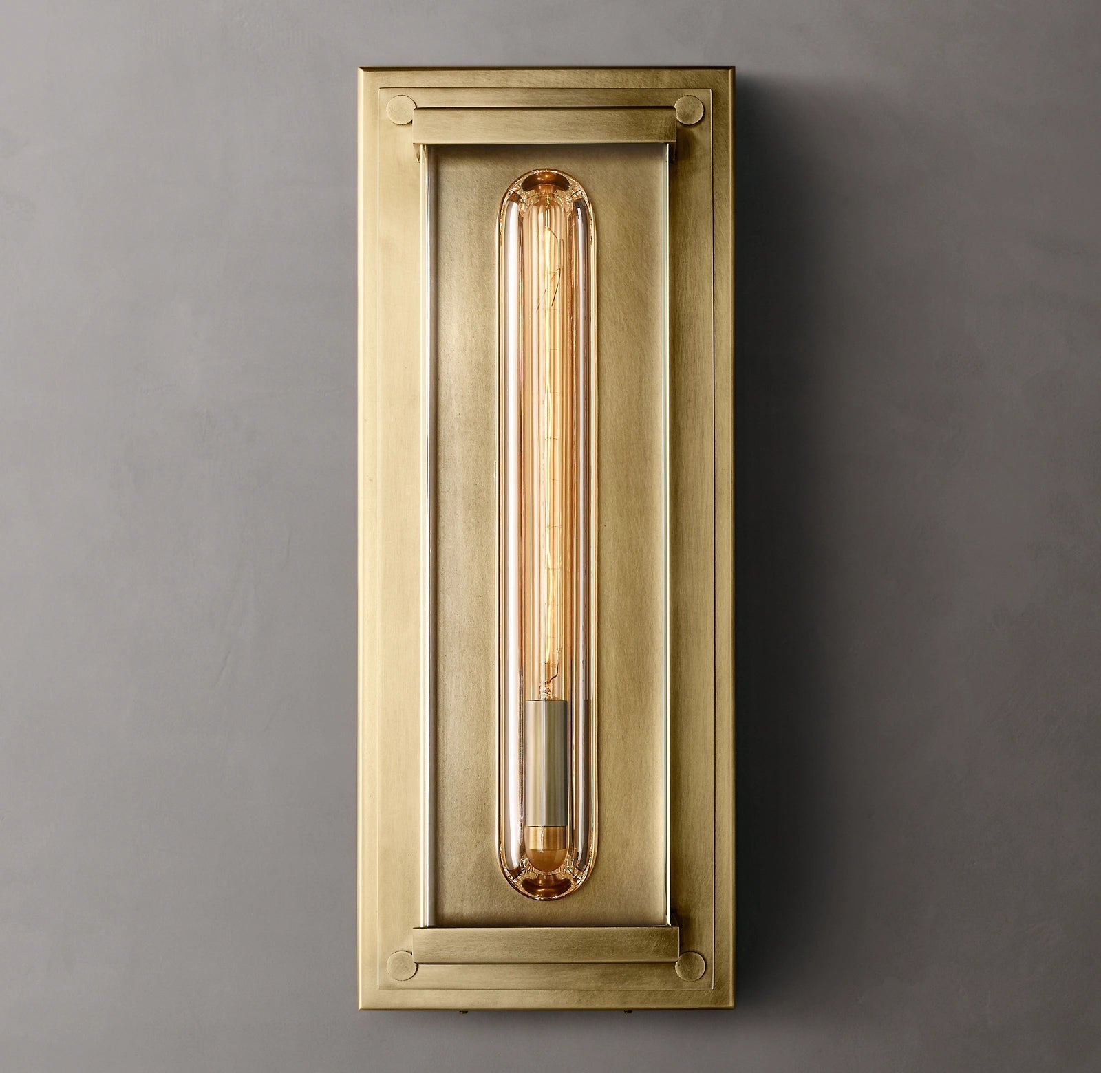Saviles Modern Grand Rectangular Sconce H20"