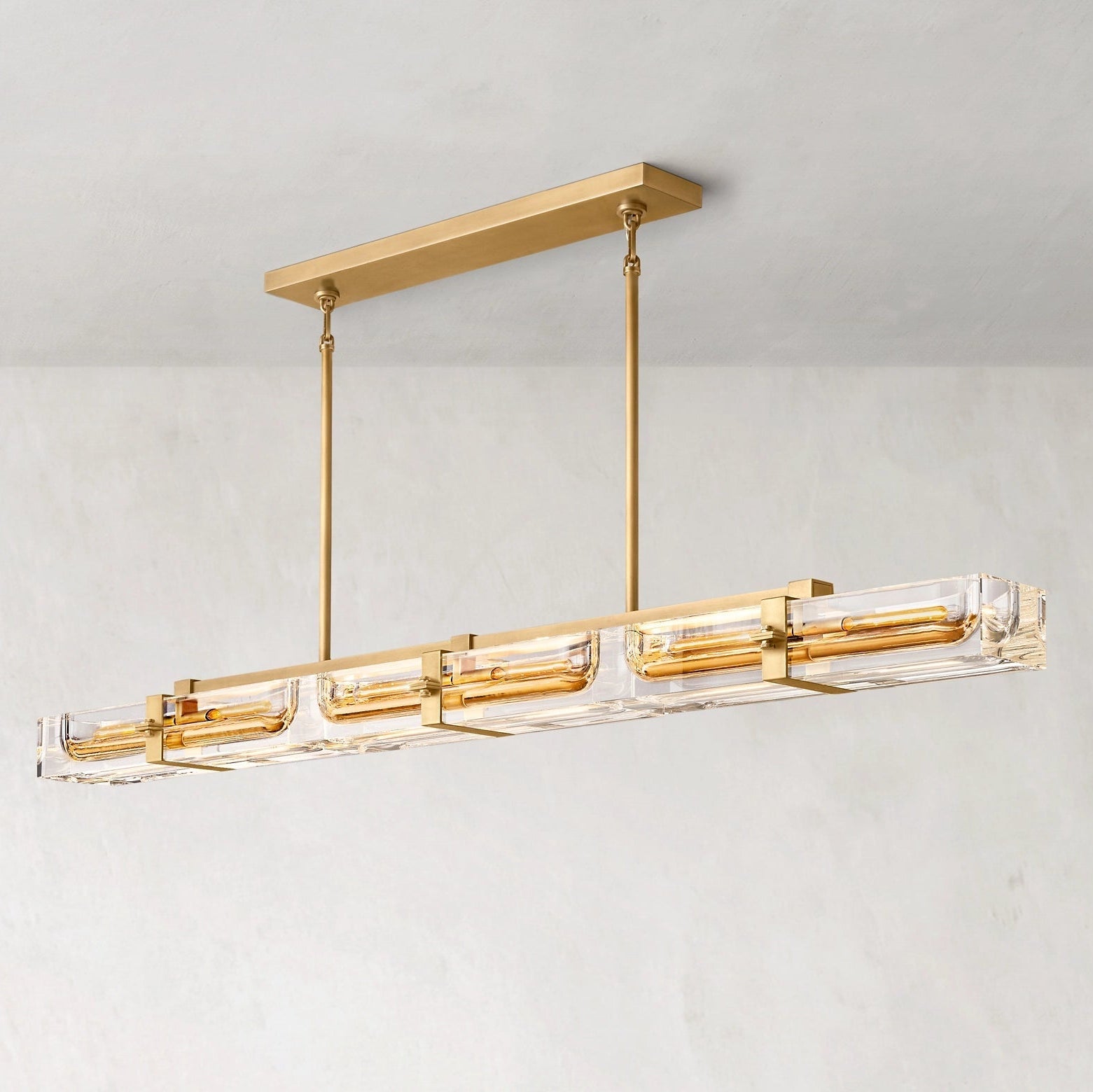 Saviles Modern Linear Chandelier 72" 6-lights