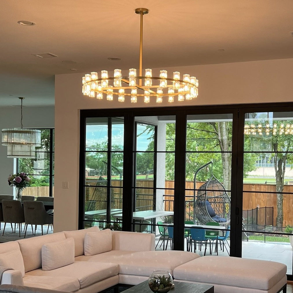 Arcachones Glass Round Chandelier 48"