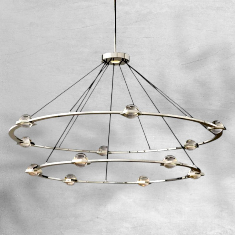 Eclatant Modern Two-Tier Round Chandelier 48"/60"