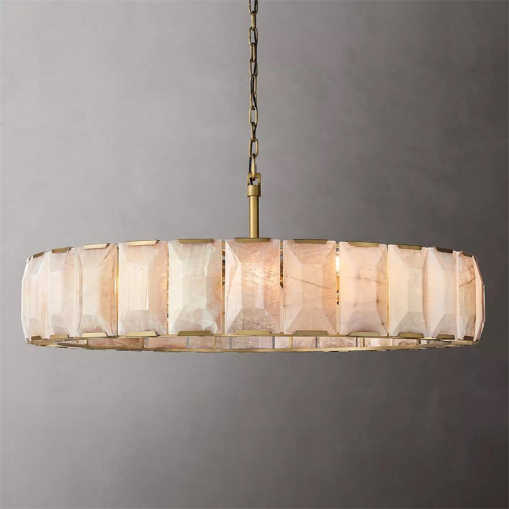 Harlowe Modern Calcite Round Chandelier 60"